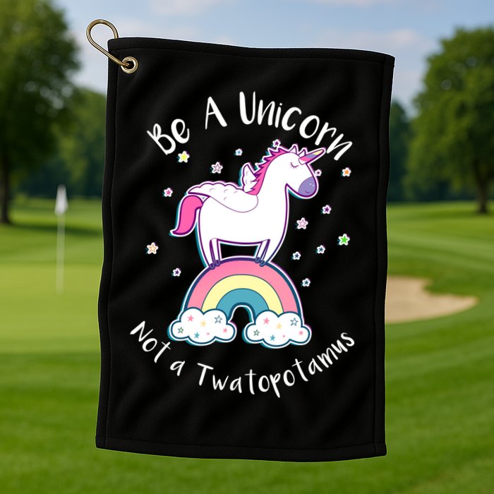 Be A Unicorn Not A Twatopotamus Golf Towel