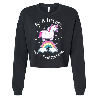 Be A Unicorn Not A Twatopotamus Cropped Pullover Crew