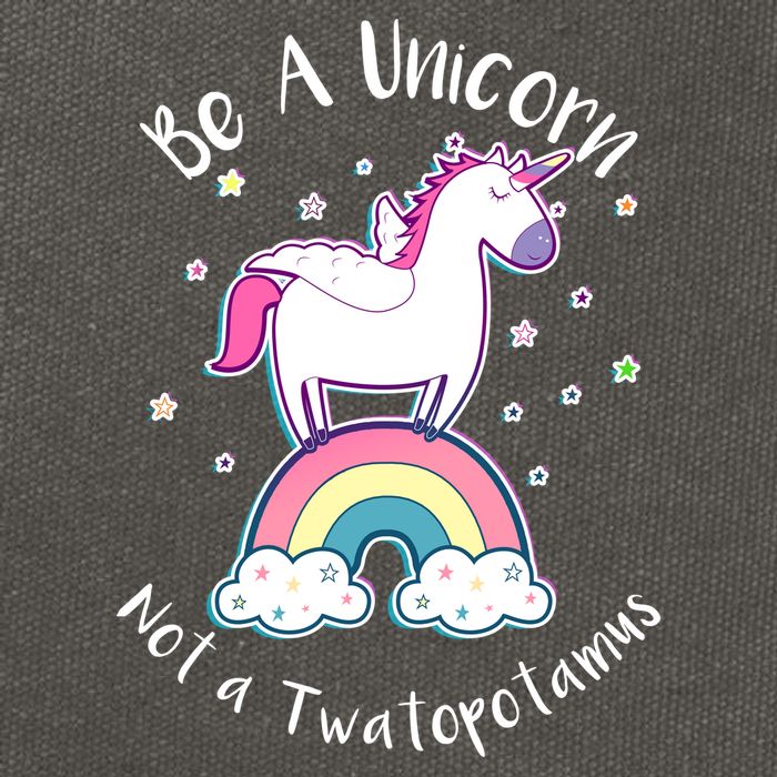 Be A Unicorn Not A Twatopotamus Cotton Canvas Backpack