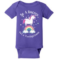 Be A Unicorn Not A Twatopotamus Baby Bodysuit