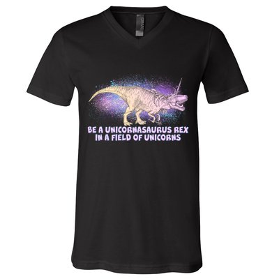 Be A Unicornasaurus Rex V-Neck T-Shirt