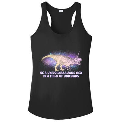 Be A Unicornasaurus Rex Ladies PosiCharge Competitor Racerback Tank