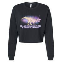 Be A Unicornasaurus Rex Cropped Pullover Crew