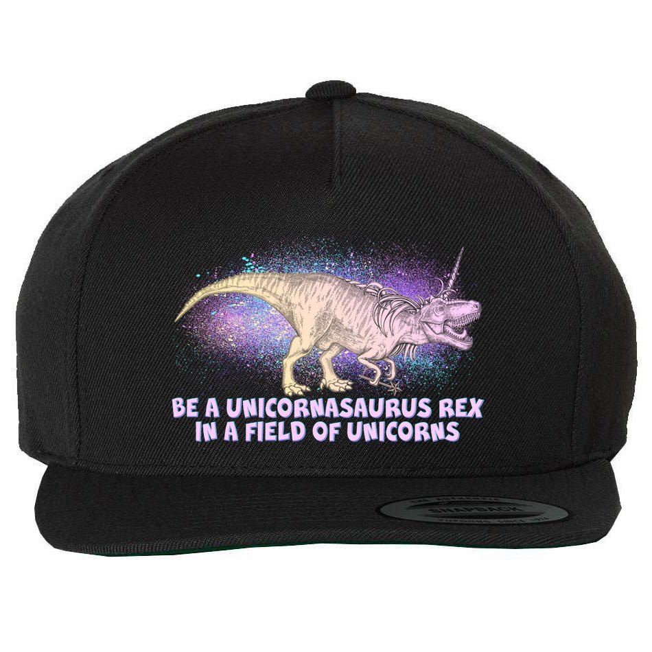Be A Unicornasaurus Rex Wool Snapback Cap