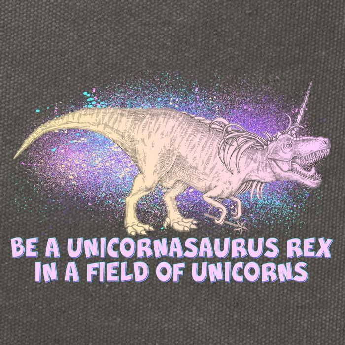 Be A Unicornasaurus Rex Cotton Canvas Backpack
