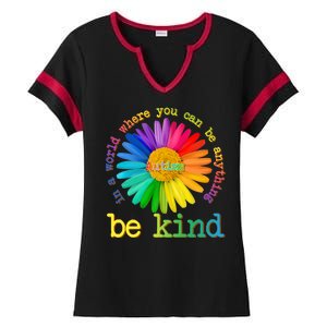 Be Anything Be Kind Autism Awareness Ladies Halftime Notch Neck Tee