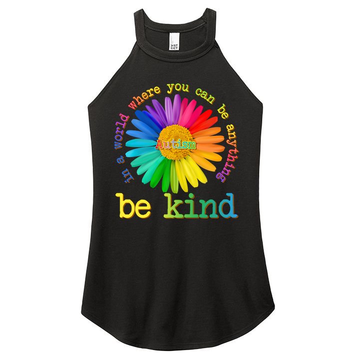 Be Anything Be Kind Autism Awareness Women's Perfect Tri Rocker Tank