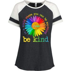 Be Anything Be Kind Autism Awareness Enza Ladies Jersey Colorblock Tee