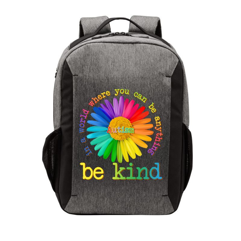 Be Anything Be Kind Autism Awareness Vector Backpack