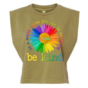 Be Anything Be Kind Autism Awareness Garment-Dyed Women's Muscle Tee