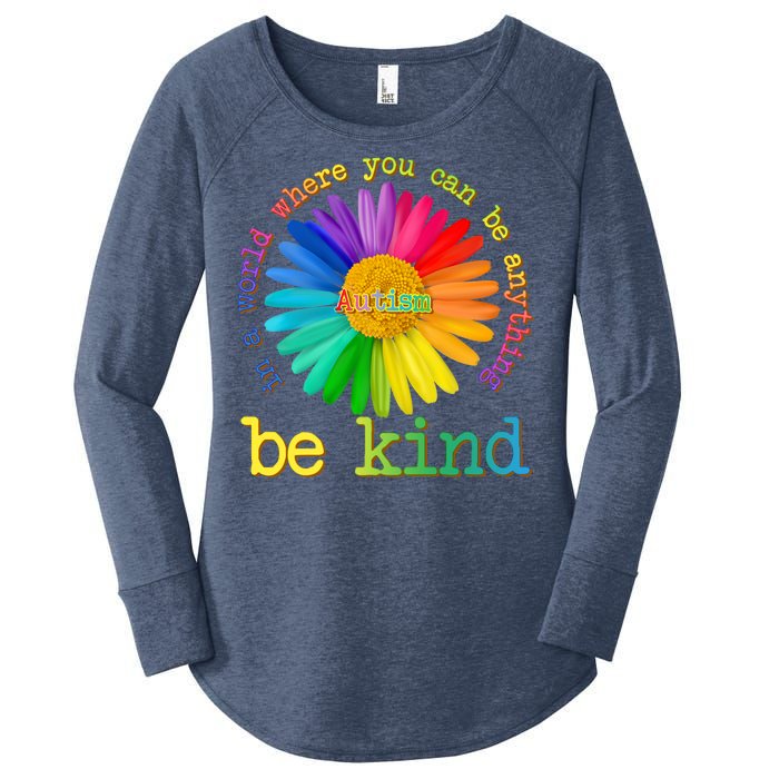 Be Anything Be Kind Autism Awareness Women's Perfect Tri Tunic Long Sleeve Shirt