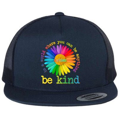 Be Anything Be Kind Autism Awareness Flat Bill Trucker Hat