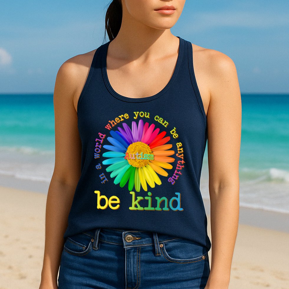 Be Anything Be Kind Autism Awareness Womens Tank Top