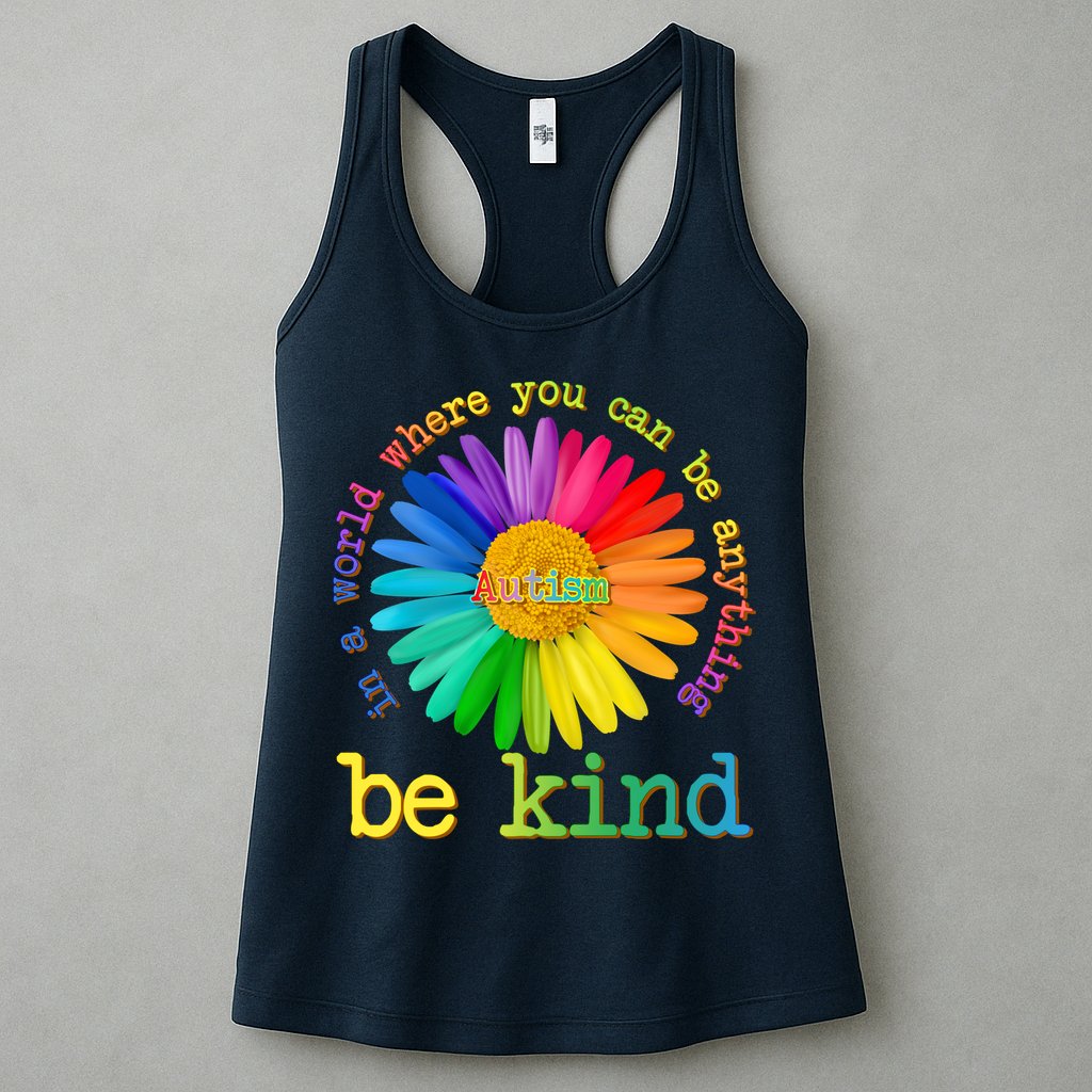 Be Anything Be Kind Autism Awareness Womens Tank Top