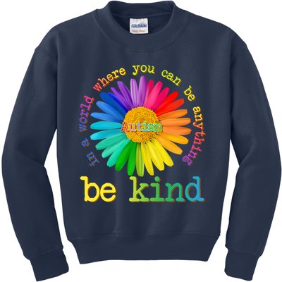 Be Anything Be Kind Autism Awareness Kids Sweatshirt