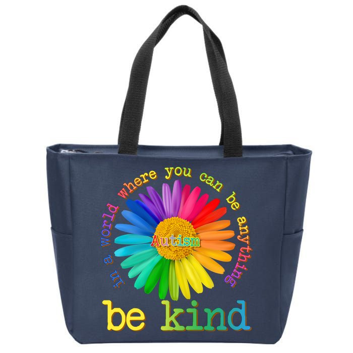 Be Anything Be Kind Autism Awareness Zip Tote Bag