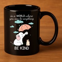 Be Anything Elephant Dog Umbrella  11oz C Handle Ceramic Mug