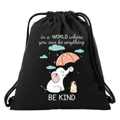Be Anything Elephant Dog Umbrella  Drawstring Bag