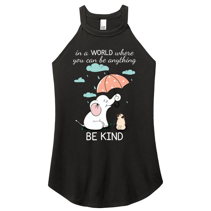 Be Anything Elephant Dog Umbrella  Women's Perfect Tri Rocker Tank