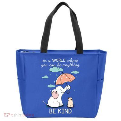 Be Anything Elephant Dog Umbrella  Zip Tote Bag