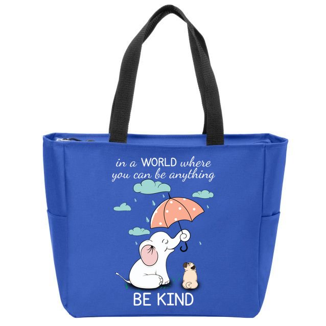 Be Anything Elephant Dog Umbrella  Zip Tote Bag