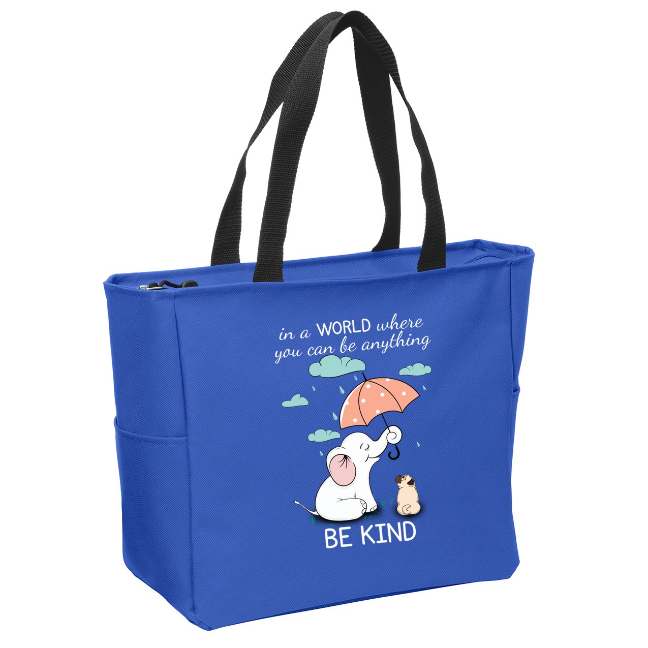 Be Anything Elephant Dog Umbrella  Zip Tote Bag