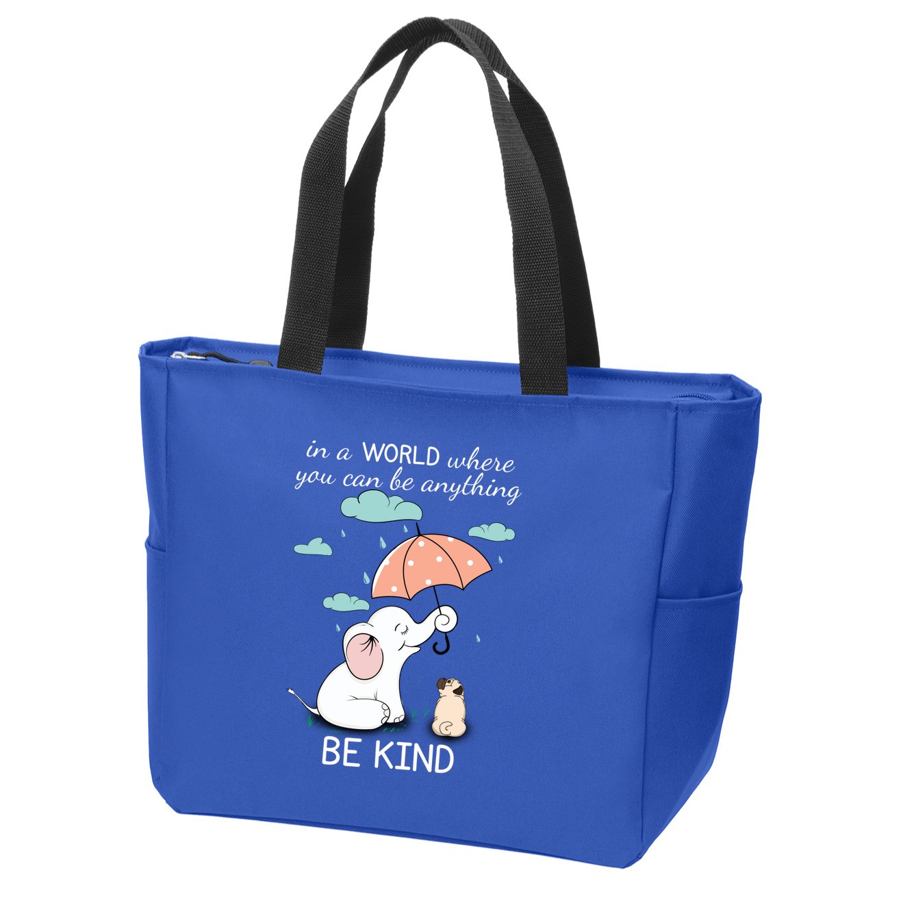 Be Anything Elephant Dog Umbrella  Zip Tote Bag