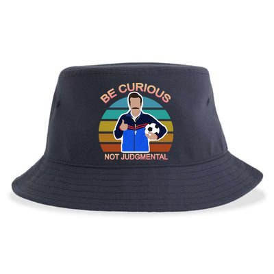 Be Curious Not Judgmental Funny Soccer Sustainable Bucket Hat