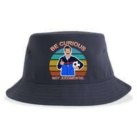 Be Curious Not Judgmental Funny Soccer Sustainable Bucket Hat