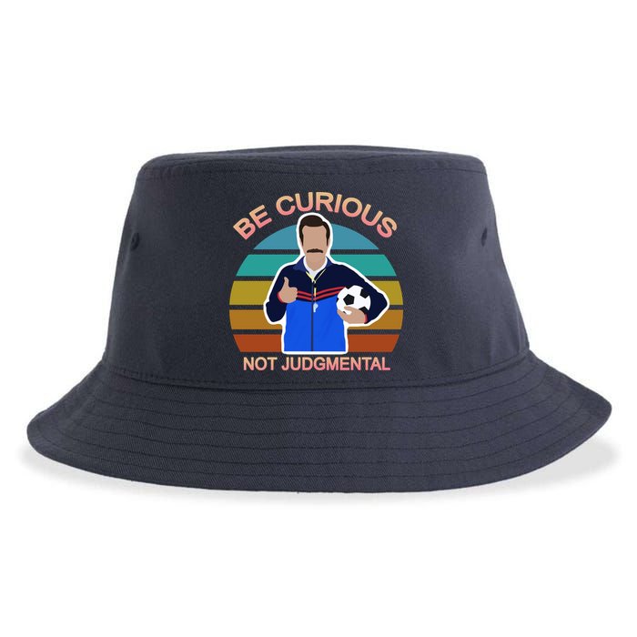 Be Curious Not Judgmental Funny Soccer Sustainable Bucket Hat