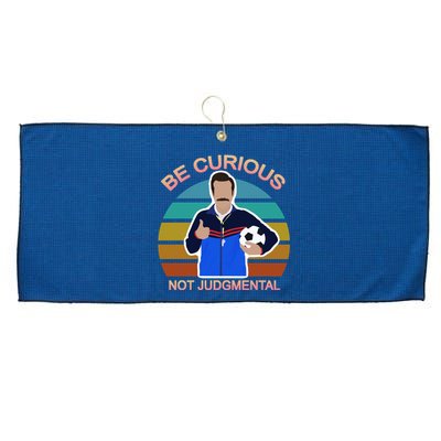 Be Curious Not Judgmental Funny Soccer Large Microfiber Waffle Golf Towel