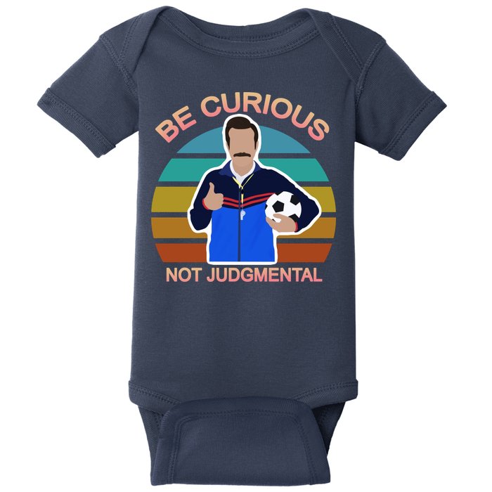 Be Curious Not Judgmental Funny Soccer Baby Bodysuit
