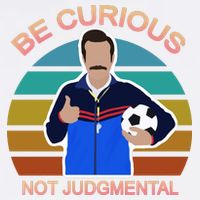 Be Curious Not Judgmental Funny Soccer Garment-Dyed Sweatshirt