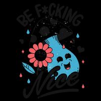 Be Fucking Nice Mushroom Flower Mug
