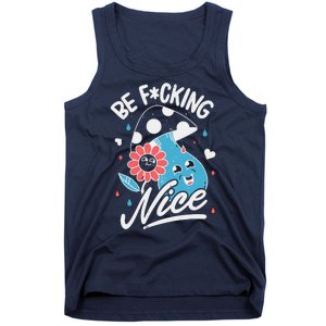 Be Fucking Nice Mushroom Flower Tank Top