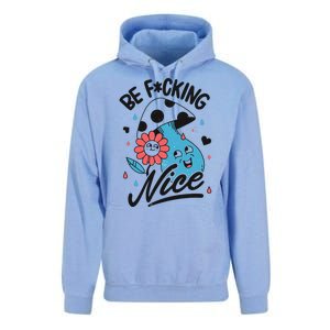 Be Fucking Nice Mushroom Flower Unisex Surf Hoodie