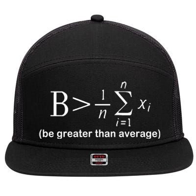 Be Greater Equation Math 7 Panel Mesh Trucker Snapback Hat