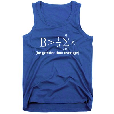 Be Greater Equation Math Tank Top