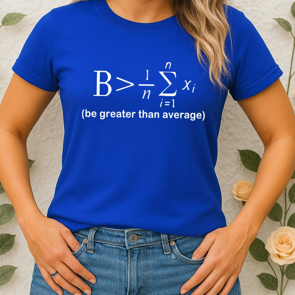 Be Greater Equation Math Womens T-Shirt