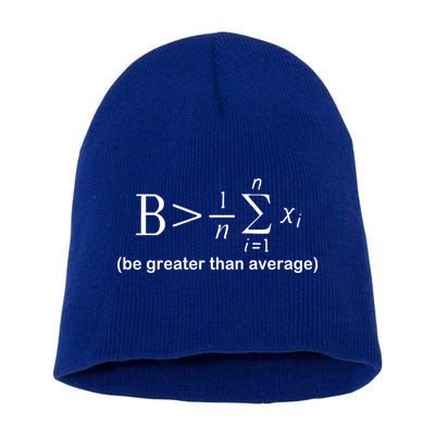 Be Greater Equation Math Short Acrylic Beanie