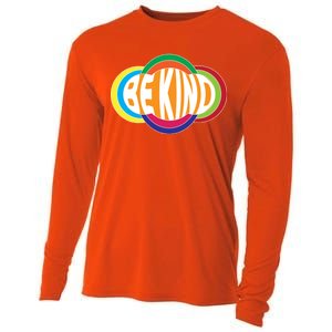 Be Kind 70's Retro Logo Tribute Cooling Performance Long Sleeve Crew