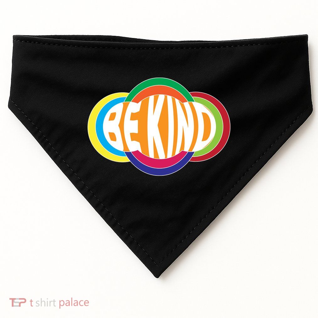 Be Kind 70's Retro Logo Tribute USA-Made Doggie Bandana