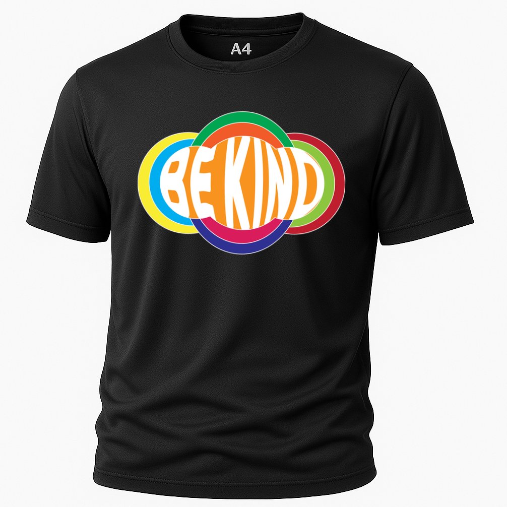 Be Kind 70's Retro Logo Tribute Cooling Performance Crew T-Shirt