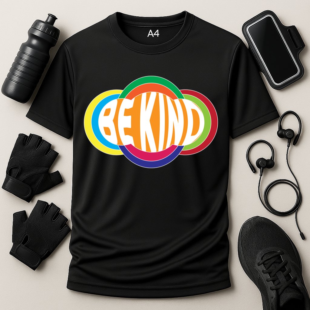 Be Kind 70's Retro Logo Tribute Cooling Performance Crew T-Shirt