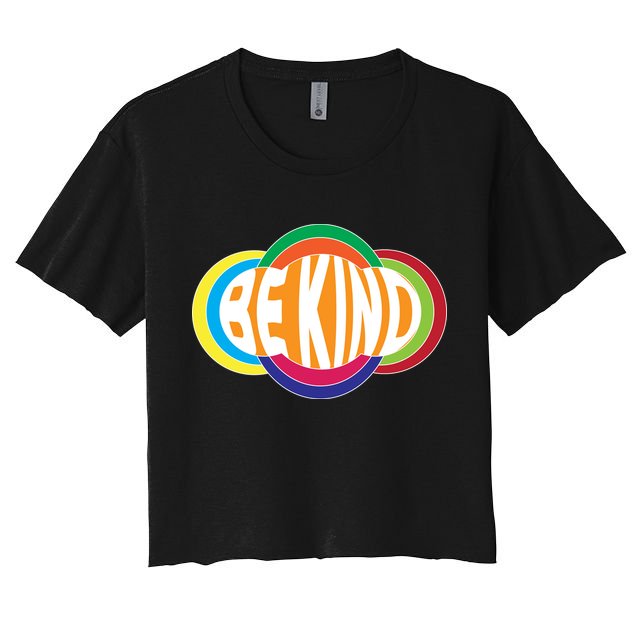 Be Kind 70's Retro Logo Tribute Crop Top