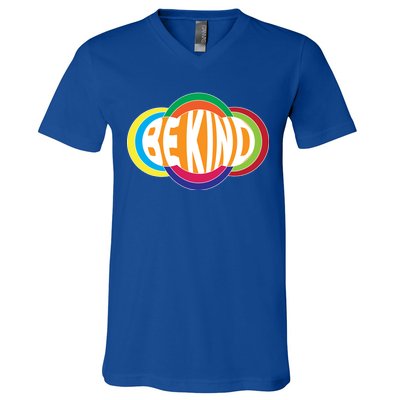 Be Kind 70's Retro Logo Tribute V-Neck T-Shirt