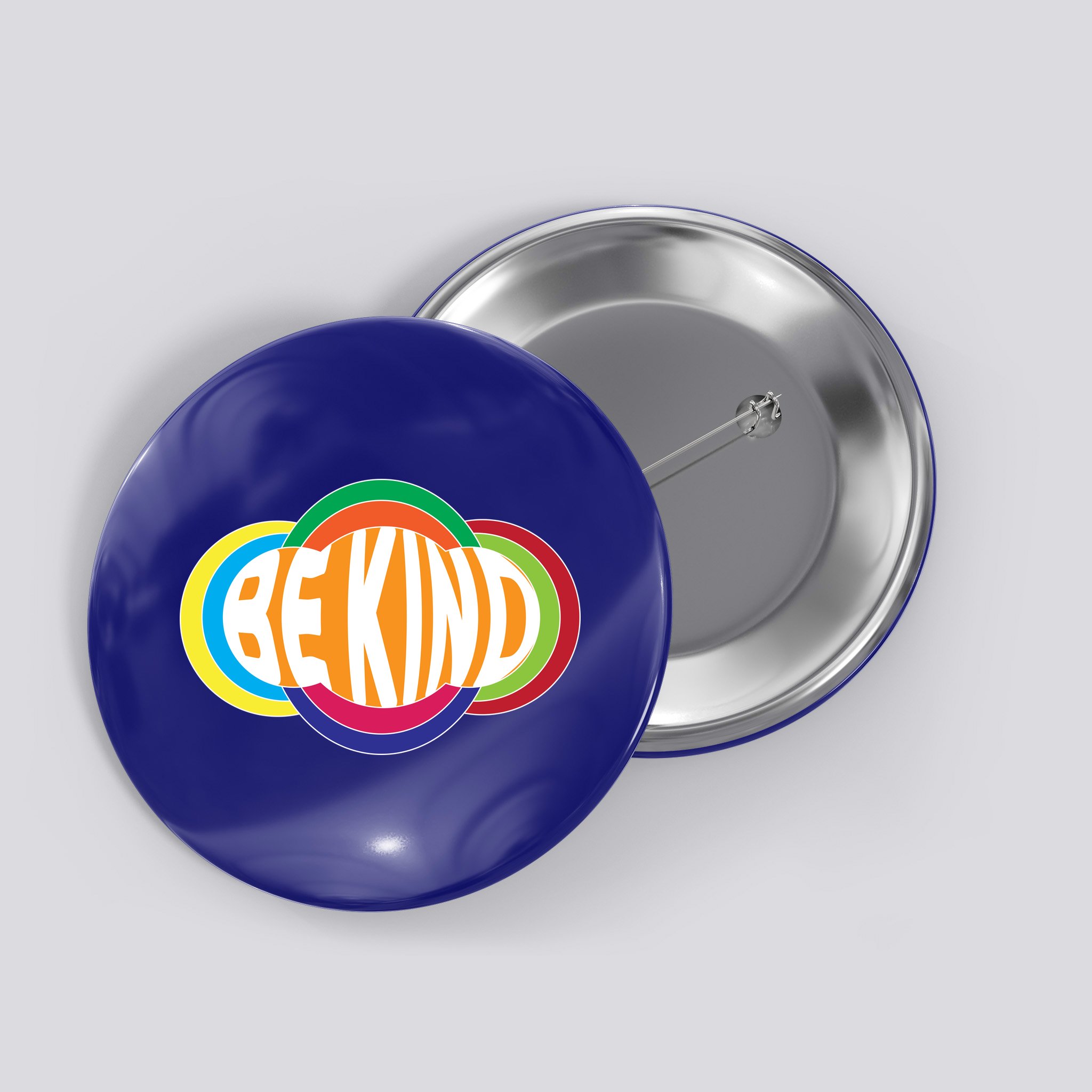 Be Kind 70's Retro Logo Tribute Button