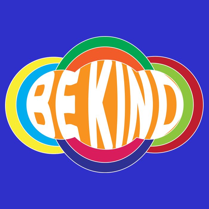 Be Kind 70's Retro Logo Tribute Button