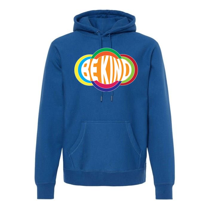 Be Kind 70's Retro Logo Tribute Premium Hoodie