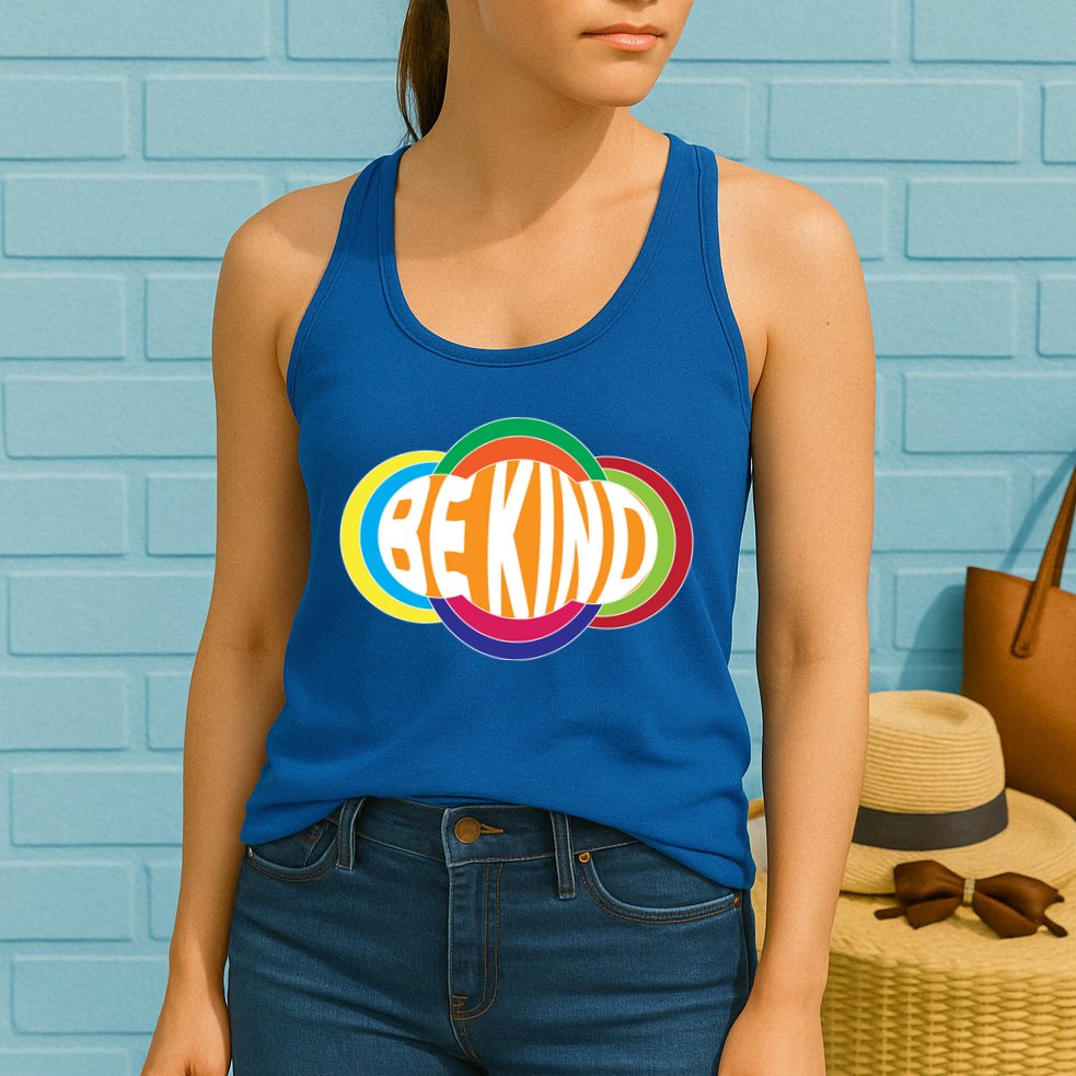 Be Kind 70's Retro Logo Tribute Womens Tank Top